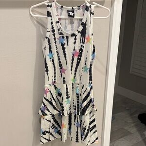 Star-Patterned Kids Casual Dress